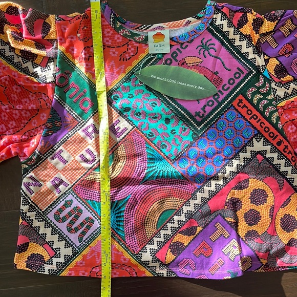 NWT FARM Rio Dotted Patch Scarf Sweatshirt Size M - Picture 14 of 15